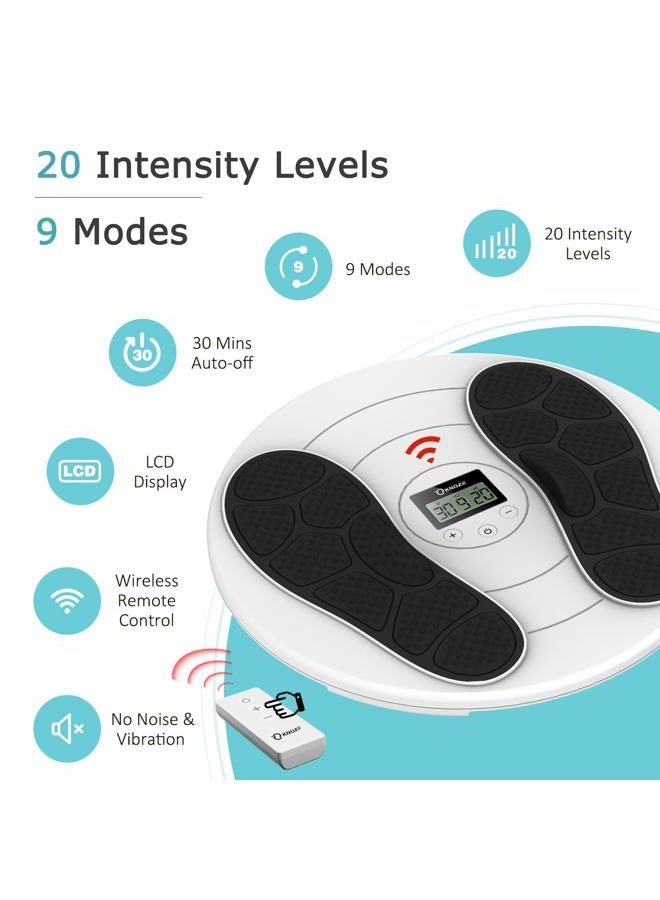 KNQZE Foot Massager for Neuropathy, TENS + EMS Foot Stimulator for Circulation, 10 Modes + 20 Intensities, Wireless Remote, Neuropathy Pain Relief for Feet, Plantar Fasciitis, Gifts for Mom & Dad - Image 3