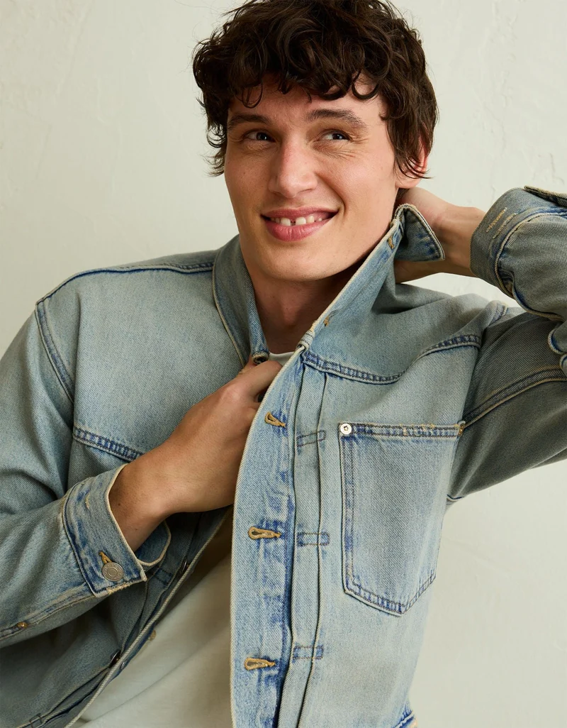 American Eagle  AE Relaxed Fit Denim Jacket  | Best Price UAE