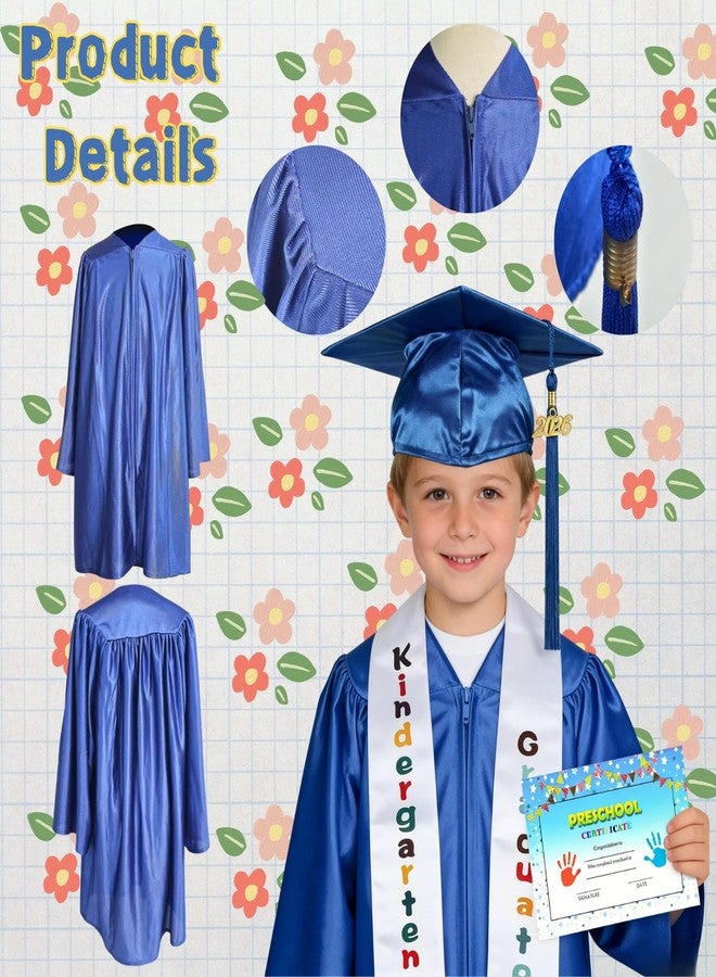 goprety Kids Shiny Graduation Set – Knit Cap and Gown with Certificate & Stole，Preschool & Kindergarten Ceremony Essentials - Image 3
