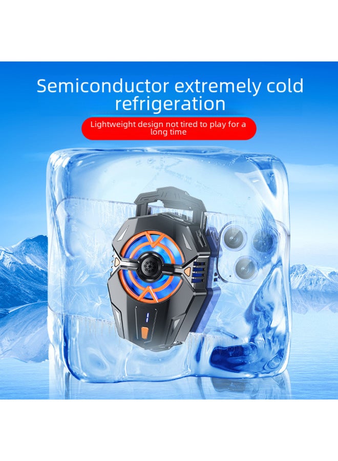 J20 Three-gear Adjustable Live Broadcast Mobile Phone Semiconductor Radiator Refrigeration Cooling Digital Display Artifact-Color:J20 Electroplating Black Belt Display  - Image 3