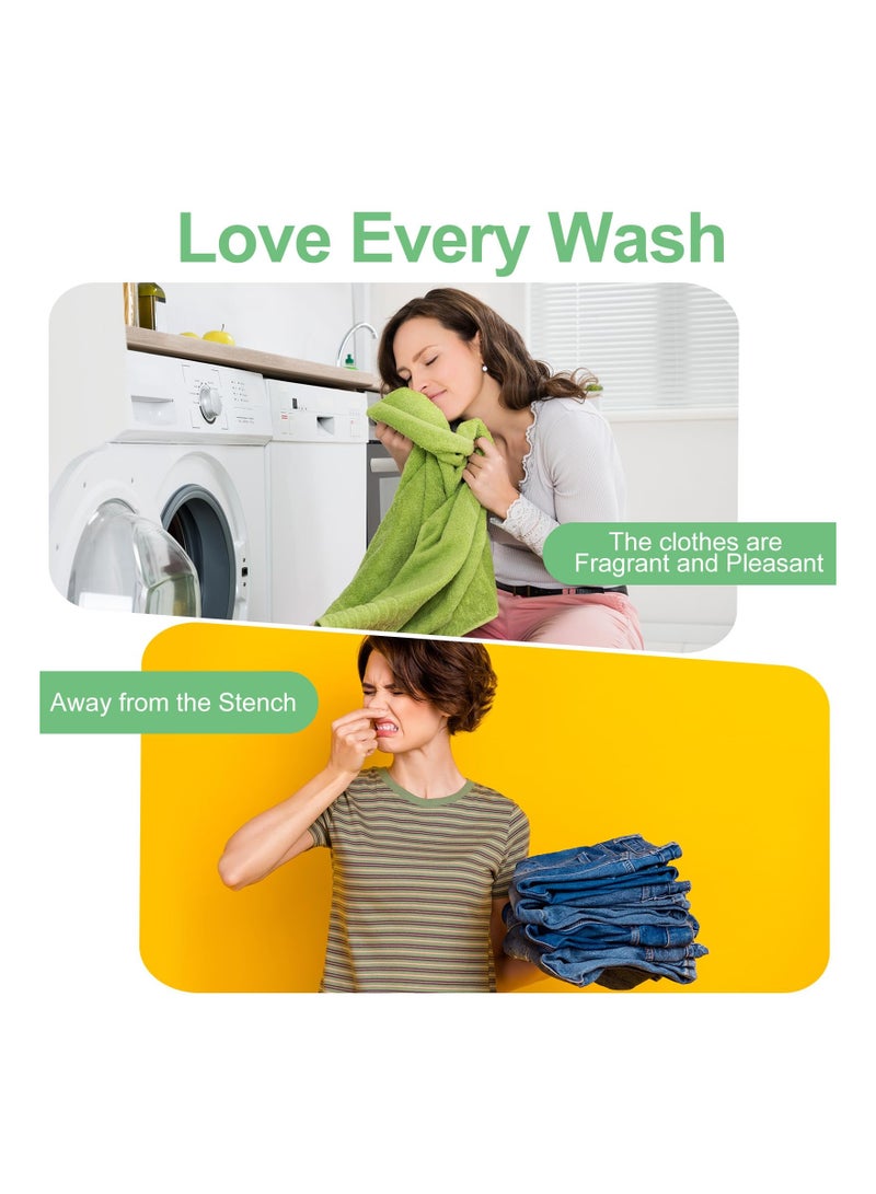 أوراق منظف الغسيل، 300 ورقة بالجملة، أوراق صابون الغسيل بدون تسرب، شرائح غسيل بدون سائلة مضادة للحساسية، أوراق غسيل معطرة للاستخدام المنزلي أو السكن الجامعي (لون منعش) - Image 3