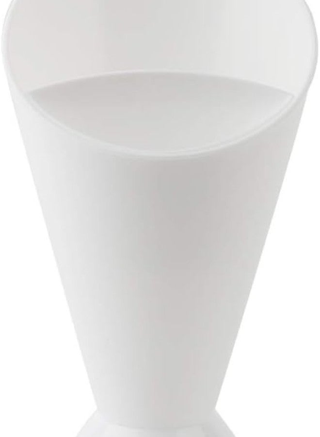 klarako Plastic French Fries Potato Chips Cup Holder Salad Bowl with Sauce Dish White - Image 1