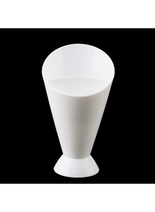 klarako Plastic French Fries Potato Chips Cup Holder Salad Bowl with Sauce Dish White - Image 3