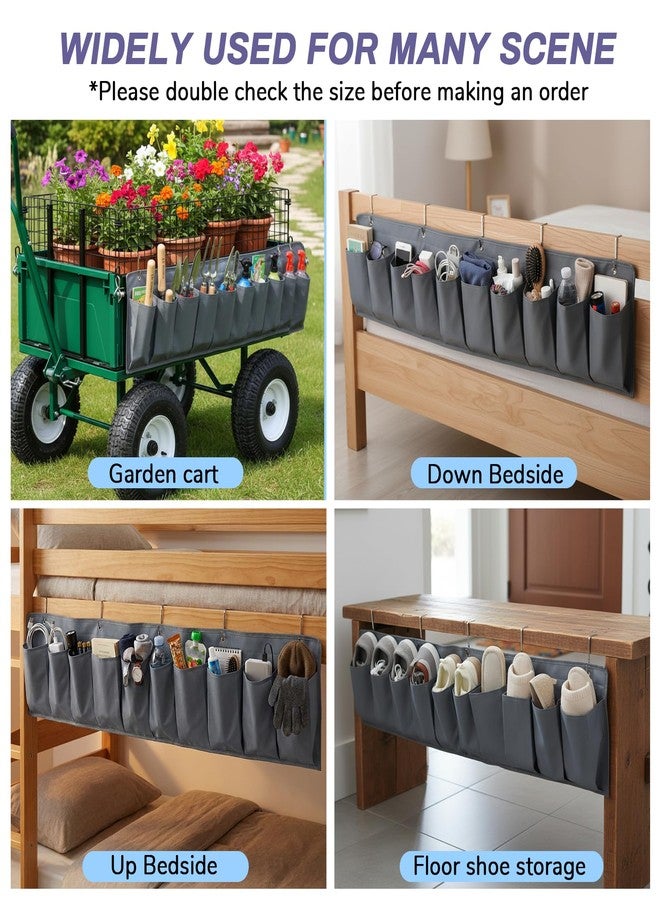 SHENLIU 2 Pcs RV Shoe Pockets 10 Pockets Heavy Hanging Bedside Pocket Shoe Storage Organizer with Sturdy Hooks Storage Pocket Hangs on Bed for Shoes Bottle Toiletry and Tool Accessories - Image 3