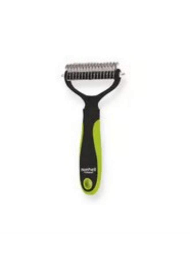 Nunbell Green Deshedding Dog Brush - Double-Sided Pet Hair Remover