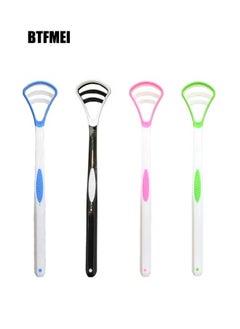 BTFMEI 4-Piece Tongue Scraper for Adults Kids for Oral Cleaning and Reducing Bad Breath  - Image 1