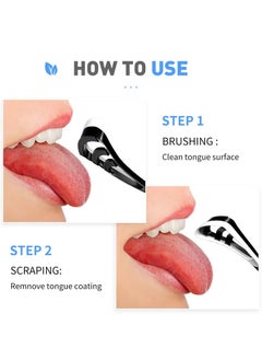 BTFMEI 4-Piece Tongue Scraper for Adults Kids for Oral Cleaning and Reducing Bad Breath  - Image 3