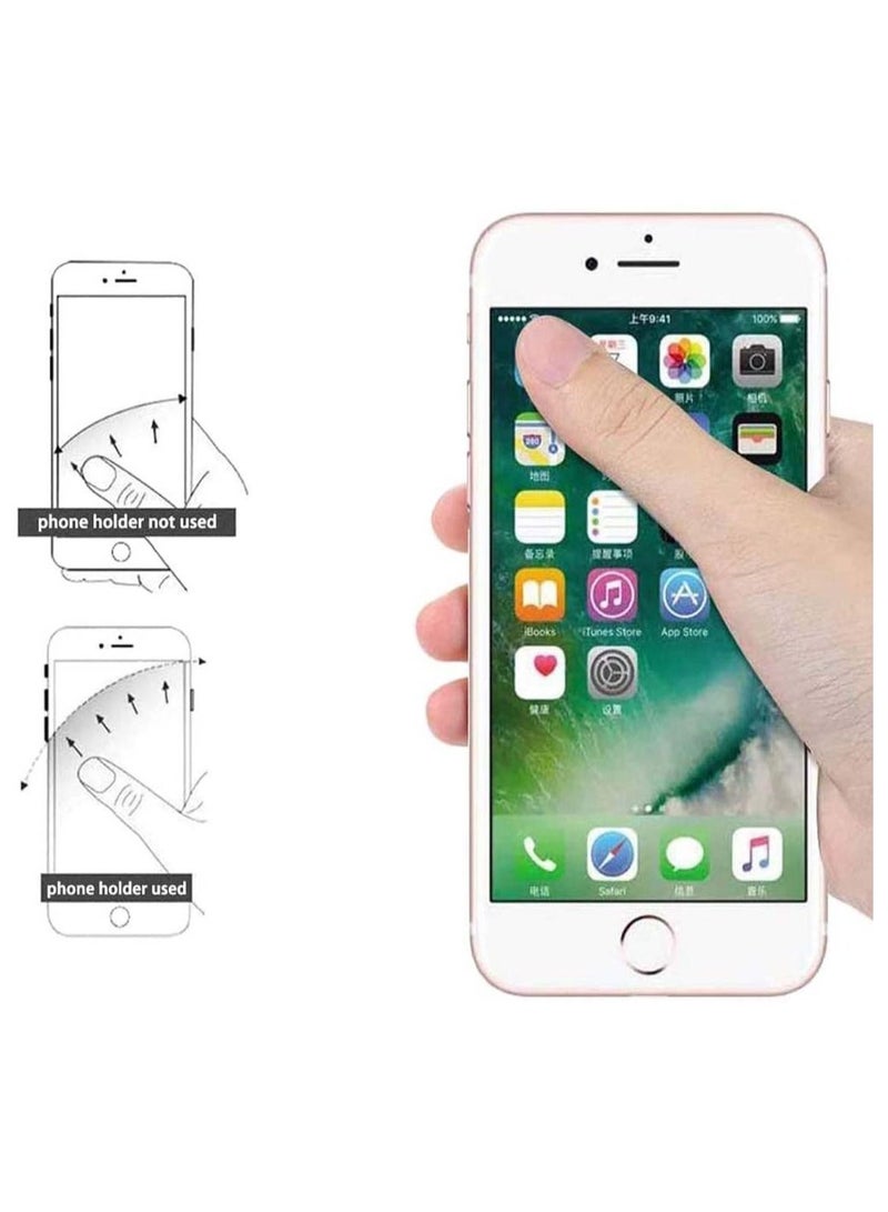 Y&D Finger Strap Phone Holder Cell Grip Stand | Handle for iPhone Android Smartphone Small Tablet Car Vent Mobile Device - Image 4