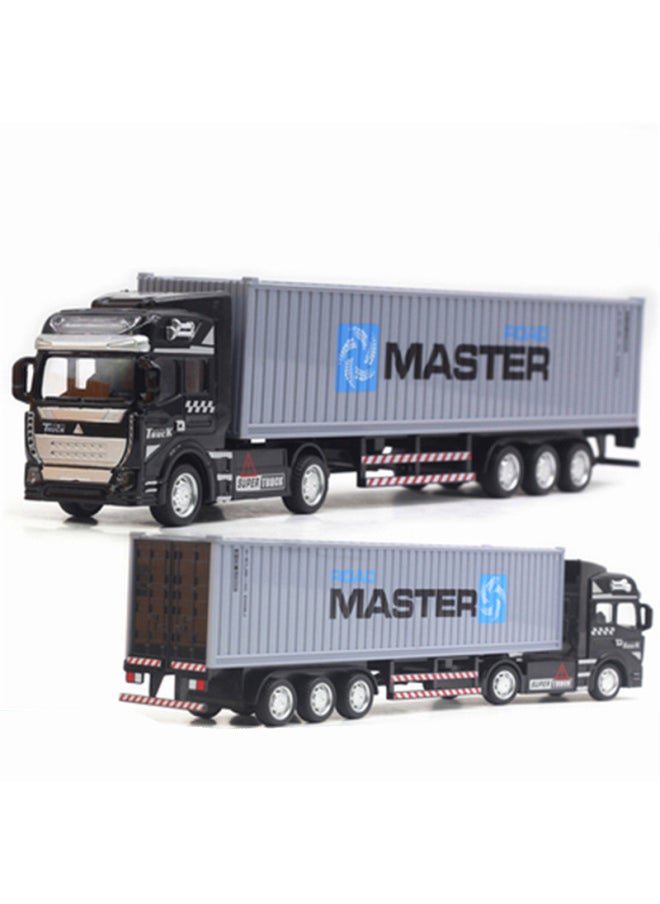 Alloy Container Truck Express Truck Container Transport Tow Bar Truck Model Children's Toys Children's Day Hot-Color:Red Oil Tanker  - Image 5