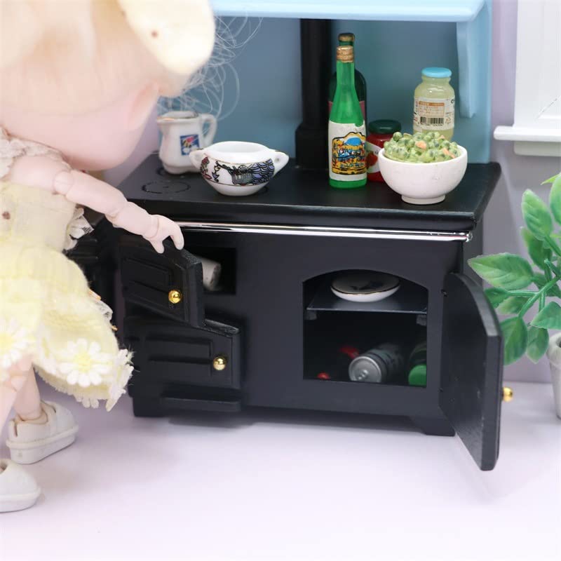 SXFSE Dollhouse Decoration Accessories112 Dollhouse Miniature Furniture Scene Kitchen Stove - Image 5