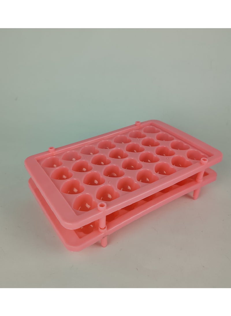 Generic - Two-tier ice cube tray, ice cubes in the shape of hearts and roses - Image 1