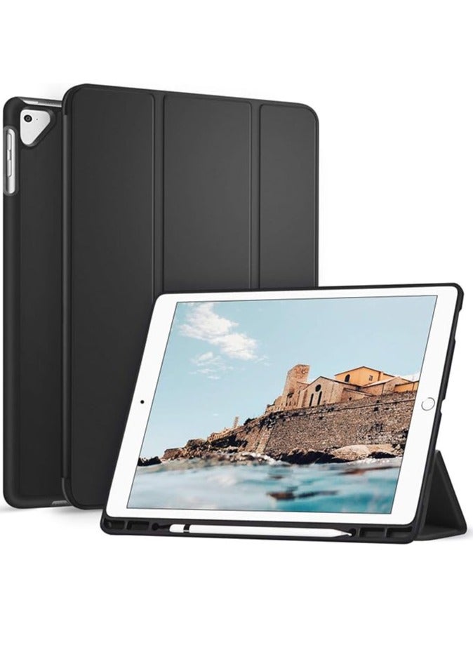 ميجوفاست iPad Pro 12.9 2017 /2015 مع حامل قلم Apple رفيع وخفيف الوزن وغطاء حامل ذكي مع خاصية التنبيه التلقائي والنوم المناسب لجهاز Apple iPad Pro 12.9 بوصة اللوحي الأول الثاني أسود - Image 1