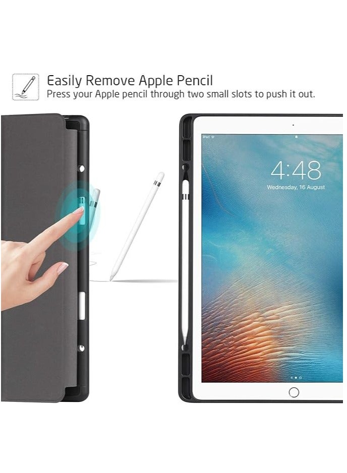 ميجوفاست iPad Pro 12.9 2017 /2015 مع حامل قلم Apple رفيع وخفيف الوزن وغطاء حامل ذكي مع خاصية التنبيه التلقائي والنوم المناسب لجهاز Apple iPad Pro 12.9 بوصة اللوحي الأول الثاني أسود - Image 2