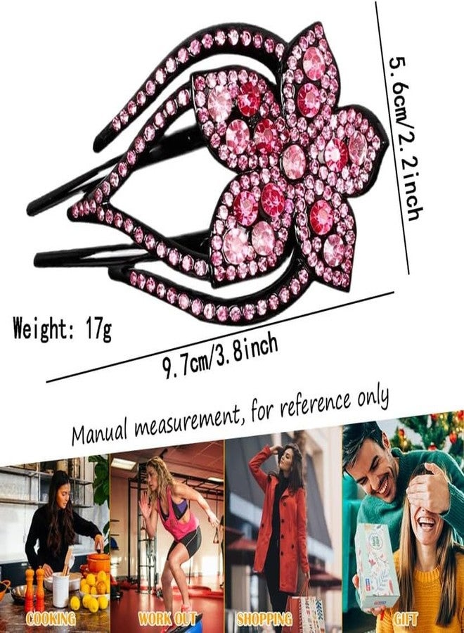 YANWENX 1PCS Heart Flower Rhinestone Hair Clip Duck Bill Barrettes Shiny Decorative Hair Clips Hair Accessories for Women - Image 5