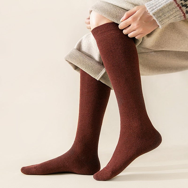 Yookat 7Pairs Warm Knee High Socks Long Winter Sock Boot MidCalf Stocking for Women - Image 2
