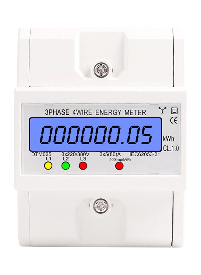 NIBEMINENT Digital Electric Power Meter With LCD Backlight Display White - Image 1