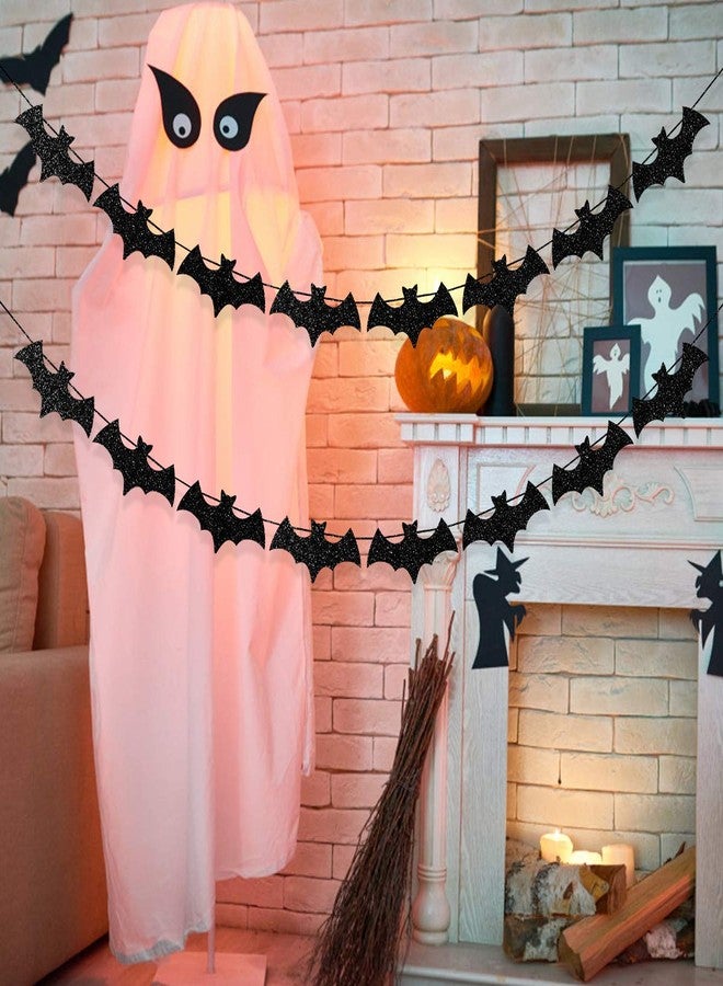LeeSky Black Bat Garland Halloween Bats Garland Banner, Bat Halloween Banner Decorations for Mantle Haunted Mansion Home Bat Decor - Image 4