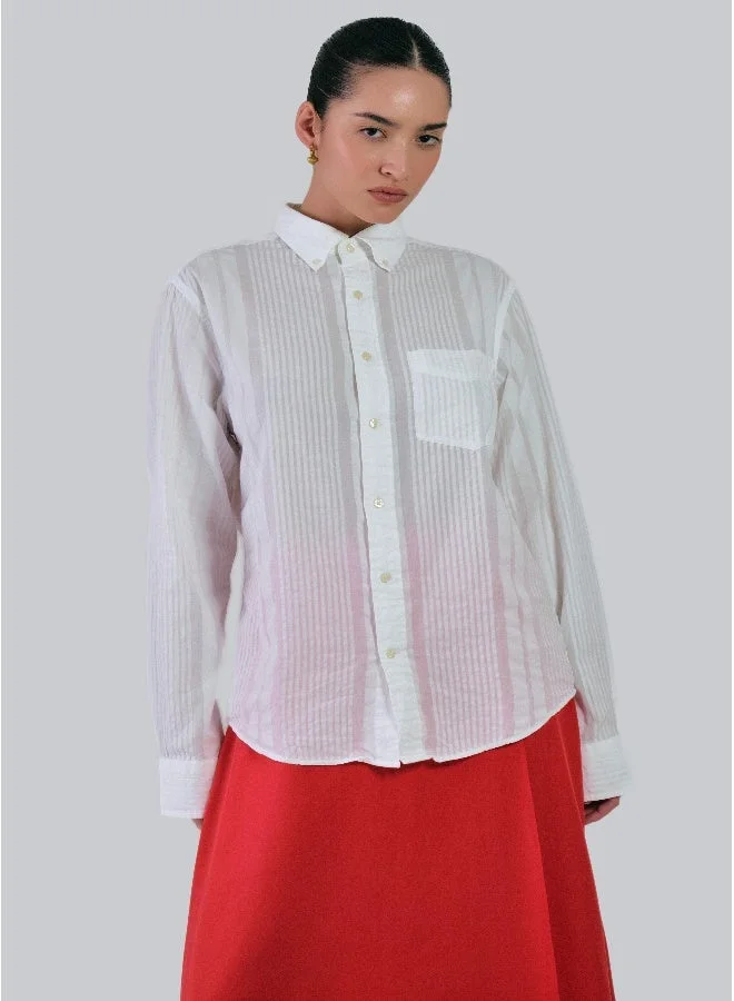 غانت قميص أكسفورد أزرق نيلي بقصة عادية