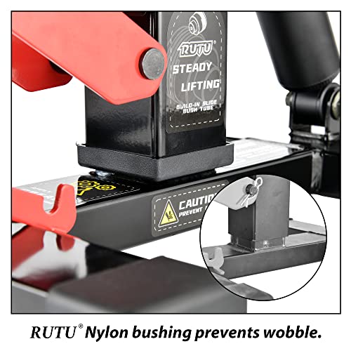 RUTU Hydraulic Motorcycle Lift Stand – Heavy-Duty Steel Maintenance Hoist Jack for Dirt Bike, Snowmobile - Motorcycle Stand Lift with 1000Lbs Capacity - Motorbike Repair Accessories Tools - Image 5