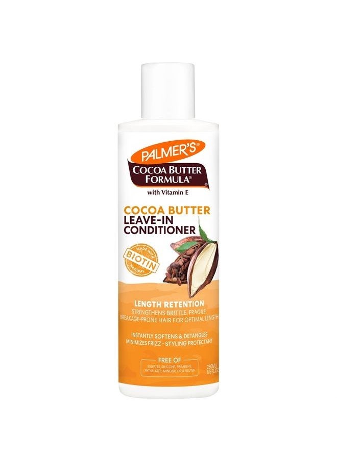 PALMER'S Cocoa Butter & Biotin Length Retention Leave-In Conditioner, Instant Detangler, Soften and Strengthen Textured and Curly Hair, 8.5 Ounce  - Image 1