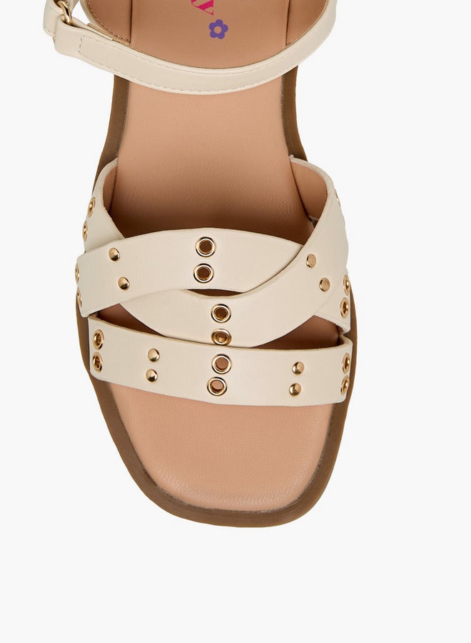 Little Missy Girls Hook and Loop Sandals - Image 3