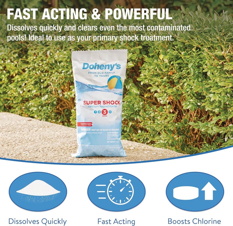 Dohenys Super Pool Shock 12 x 1 Lb Bags - Image 3