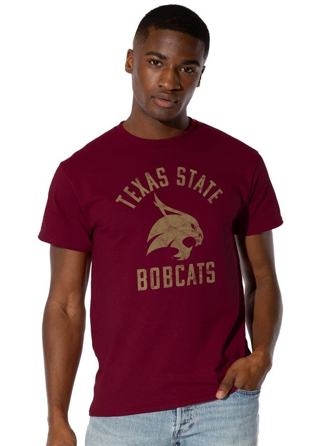 LOGOVISION Texas State University Official Large Logo Short Sleeve Mens Cotton T-Shirt,Maroon, X-Large - Image 2