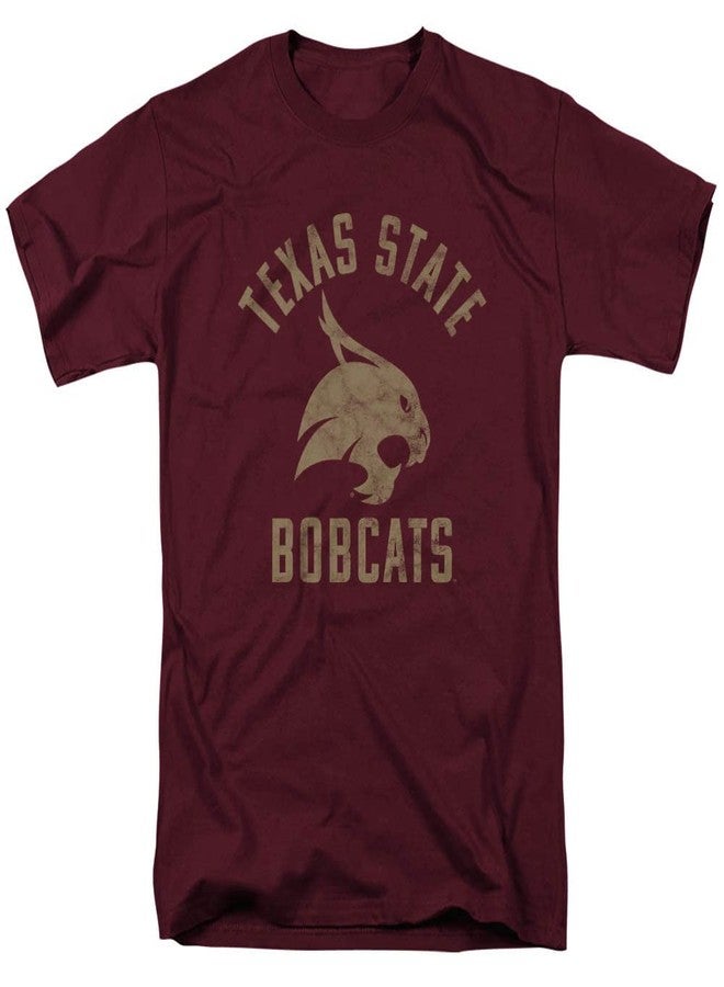 LOGOVISION Texas State University Official Large Logo Short Sleeve Mens Cotton T-Shirt,Maroon, X-Large - Image 1