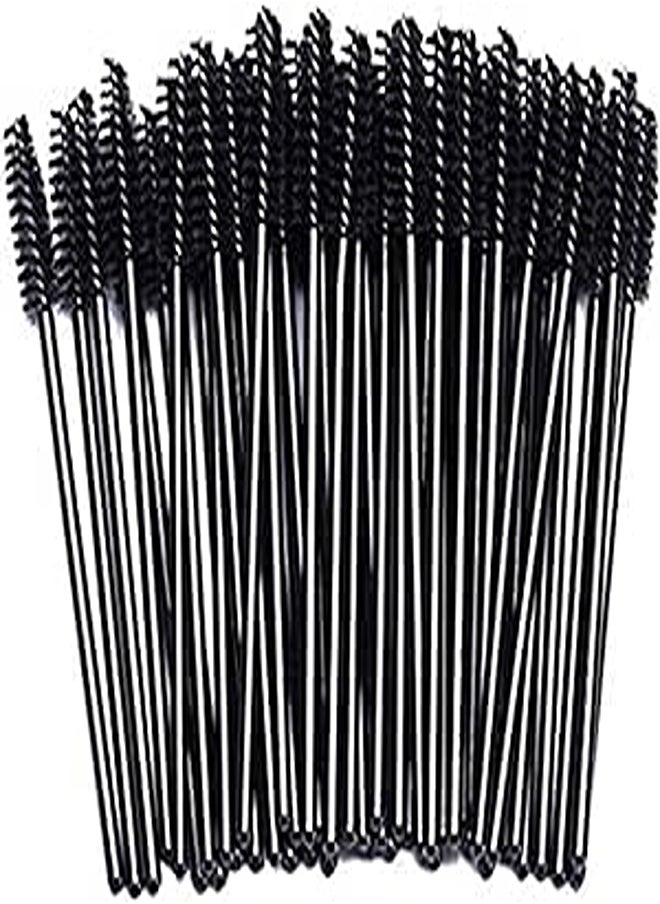 Generic Eyelash Mascara Applicator Disposable Brush - 100 Pieces, Black 