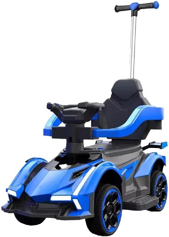 Baby Early Walking Tambourine Car with the most luxurious designs and the finest new shapes fit the ages of 2 years (Blue)