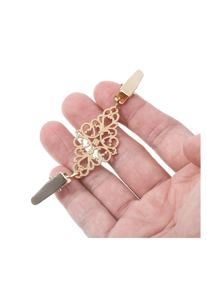 SYOSI Sweater Clips, 4 Pieces Vintage Sweater Shawl Cardigan Clips, Women's Dress Clips Back Cinch, Girl's Shirt Brooches Waist Cincher Clip - Image 4