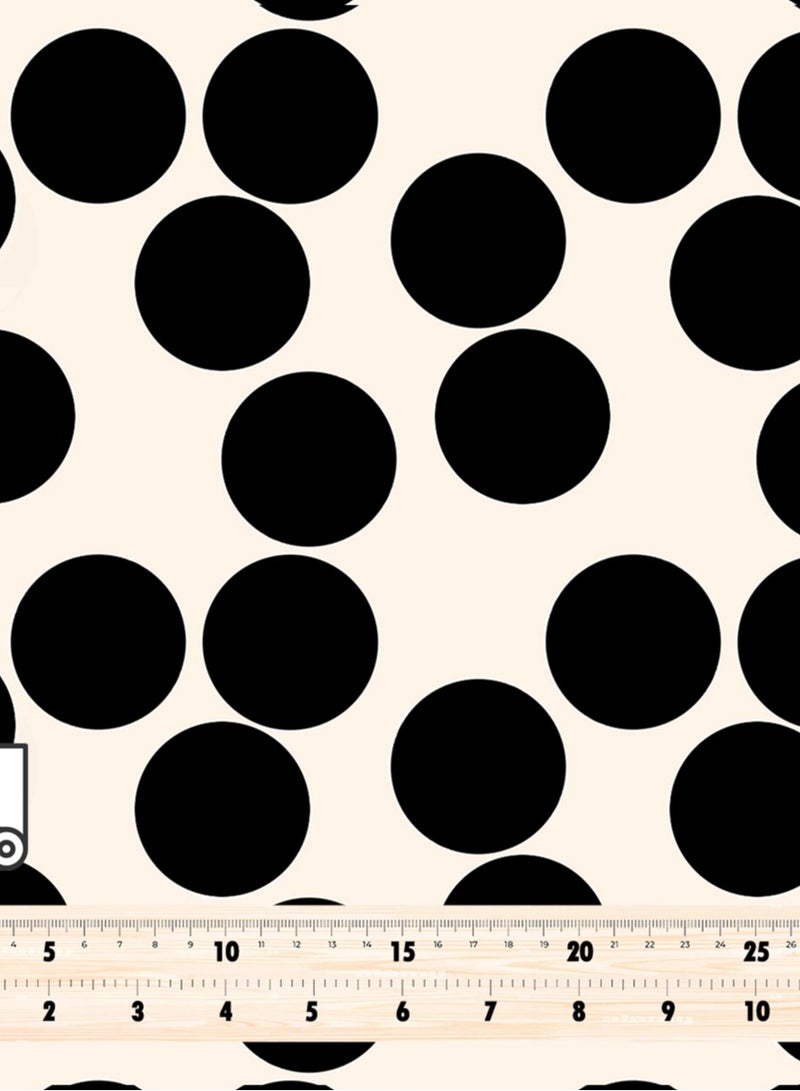 Vellato Al Lail Aramny Silk Fabric By The Yard Black White Polka Dots Jalabiya Makhweer Dressmaking 58 Inches Width - Image 4