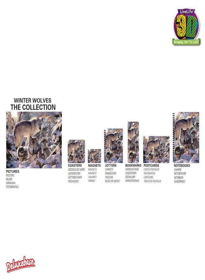 3D LiveLife Cork Coaster - Winter Wolves from Deluxebase. Drinks Coaster with Lenticular 3D Animal Image. Non-Slip Protective Table Drink Mat for Home Decor and Decorative Accessories. - Image 3
