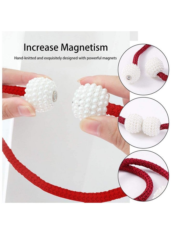 Home-Cloud رباط ستائر مغناطيسي HomeCloud - حبل زخرفي لستائر النوافذ باللون الماروني (1 زوج 2 قطعة) - Image 3