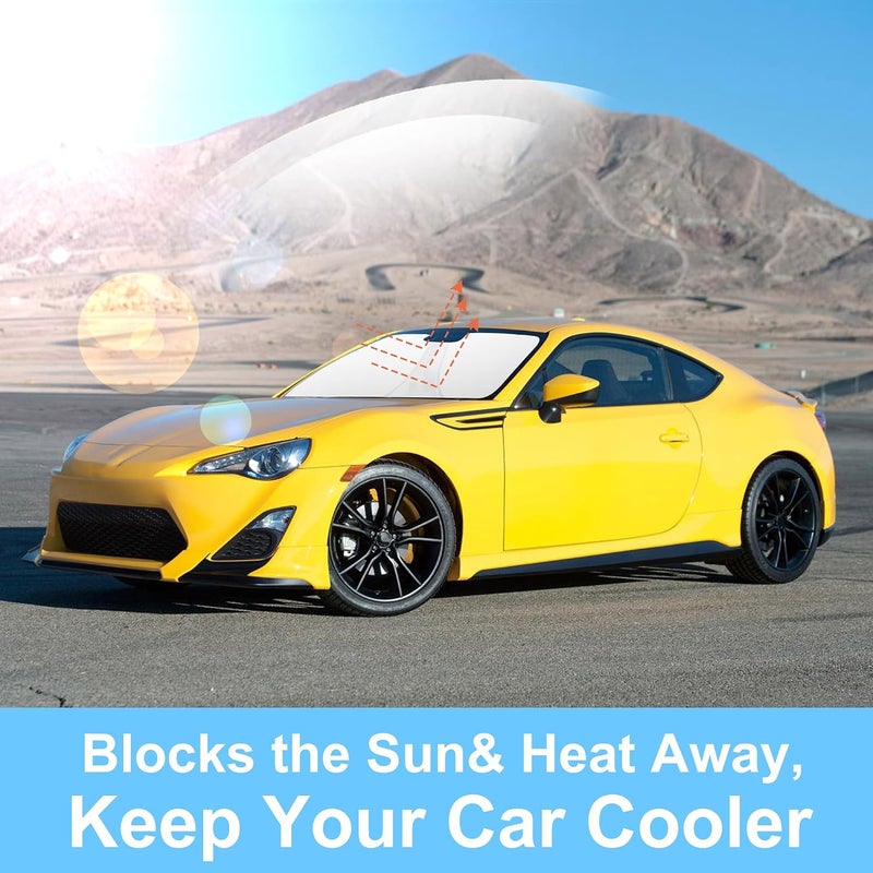 TINGLU Globally engineered build Sun Shade for 2017-2021 Toyota 86/2022-2023 Toyota GR86/2013-2023 Subaru BRZ/2012-2016 Scion FR-S FRS Accessories Windshield Sun Shade Window Shade UV Rays Protection Sun Visor Cover Budget friendly trendy design - Image 5