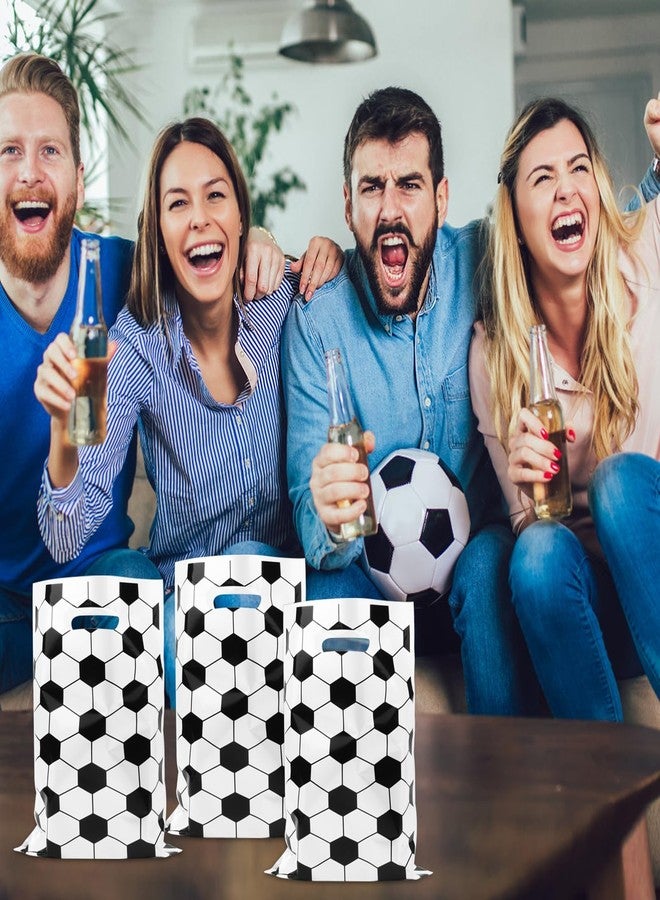 Pretwad Soccer Gift Bags, 30 Pcs Plastic Soccer Goodie Goody Snack Candy Treat Bags Soccers Present Party Bag, Plastic Soccers Theme Party Goodie Bag - Team Snacks Sports Events Partys Decorations Supplies - Image 5