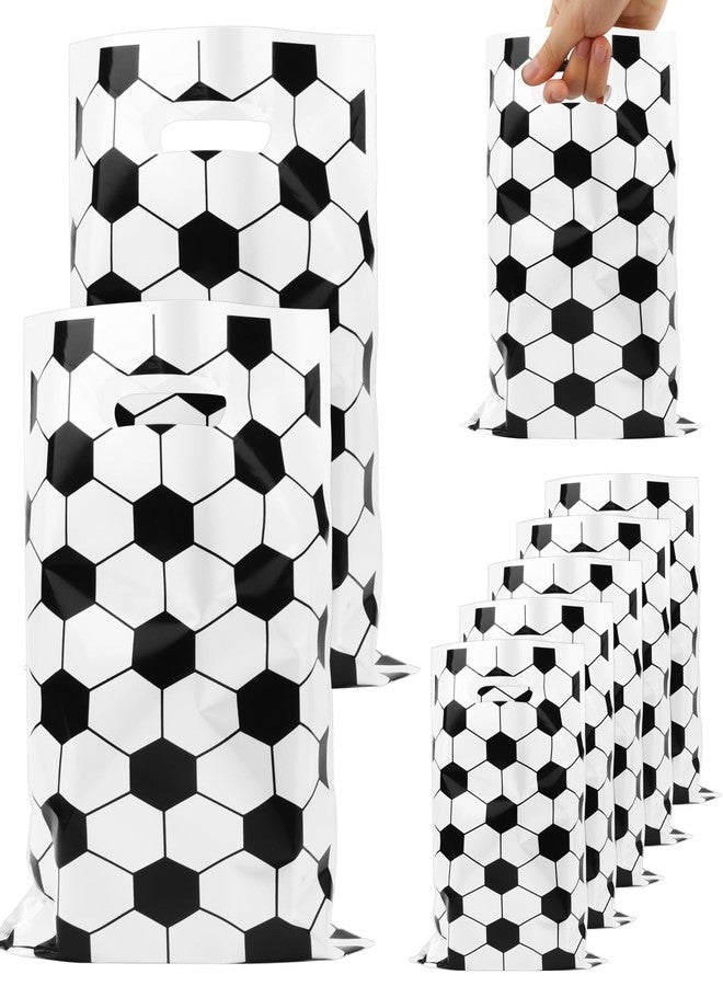 Pretwad Soccer Gift Bags, 30 Pcs Plastic Soccer Goodie Goody Snack Candy Treat Bags Soccers Present Party Bag, Plastic Soccers Theme Party Goodie Bag - Team Snacks Sports Events Partys Decorations Supplies - Image 1