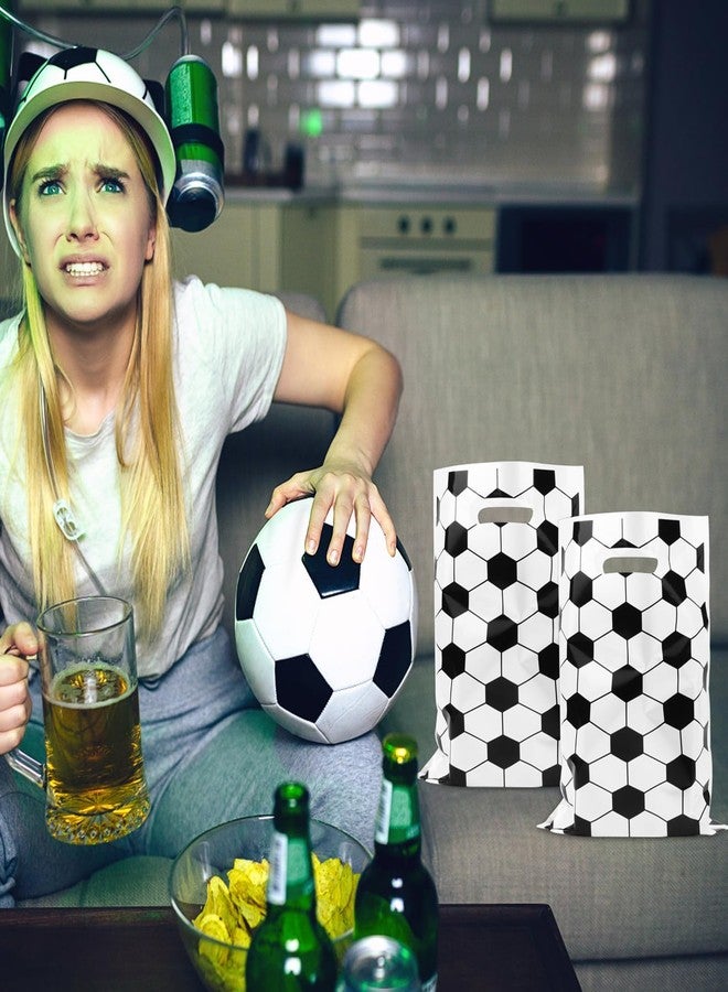 Pretwad Soccer Gift Bags, 30 Pcs Plastic Soccer Goodie Goody Snack Candy Treat Bags Soccers Present Party Bag, Plastic Soccers Theme Party Goodie Bag - Team Snacks Sports Events Partys Decorations Supplies - Image 4