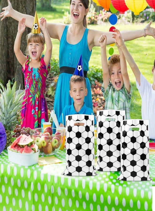 Pretwad Soccer Gift Bags, 30 Pcs Plastic Soccer Goodie Goody Snack Candy Treat Bags Soccers Present Party Bag, Plastic Soccers Theme Party Goodie Bag - Team Snacks Sports Events Partys Decorations Supplies - Image 3