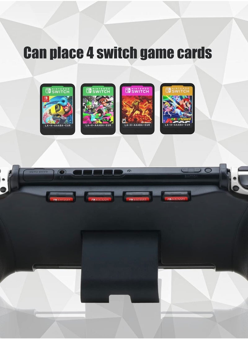 KASTWAVE - Fit for Switch OLED Grip, KASTWAVE for Switch OLED Accessories Grip with Game Storage and Kickstand, Hand Grip Compatible with for Nintendo Switch and for Switch OLED - Image 1