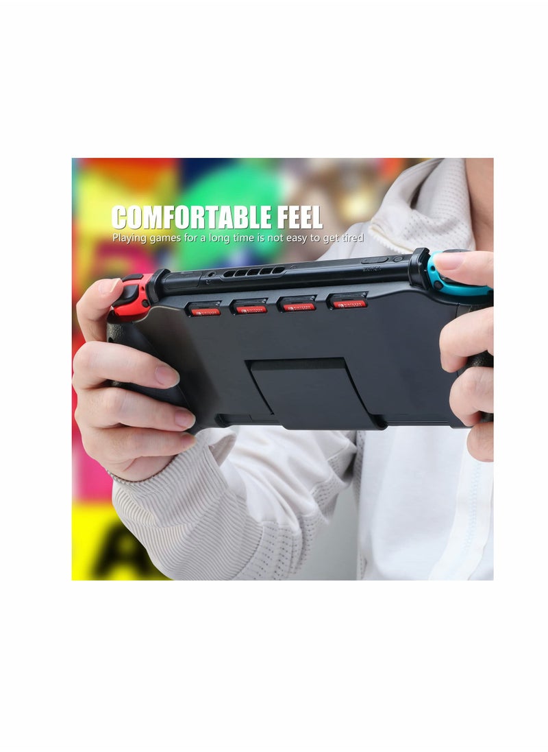 KASTWAVE - Fit for Switch OLED Grip, KASTWAVE for Switch OLED Accessories Grip with Game Storage and Kickstand, Hand Grip Compatible with for Nintendo Switch and for Switch OLED - Image 1