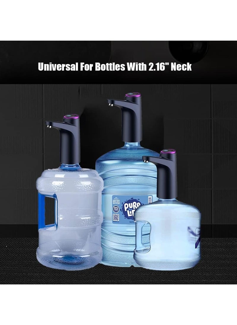 Casa Bella The Brand Rechargeable Mini Water Dispenser Portable and Light-Weight Pump with Easy Press Mechanism, Water Dispenser, USB Charging, Automatic Drinking Water Dispenser Pump, Portable Electric Water Dispenser for 2-5 Gallon Bottle Black | White  - Image 3