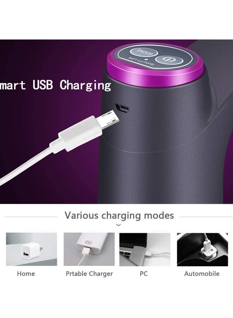 Casa Bella The Brand Rechargeable Mini Water Dispenser Portable and Light-Weight Pump with Easy Press Mechanism, Water Dispenser, USB Charging, Automatic Drinking Water Dispenser Pump, Portable Electric Water Dispenser for 2-5 Gallon Bottle Black - Image 3