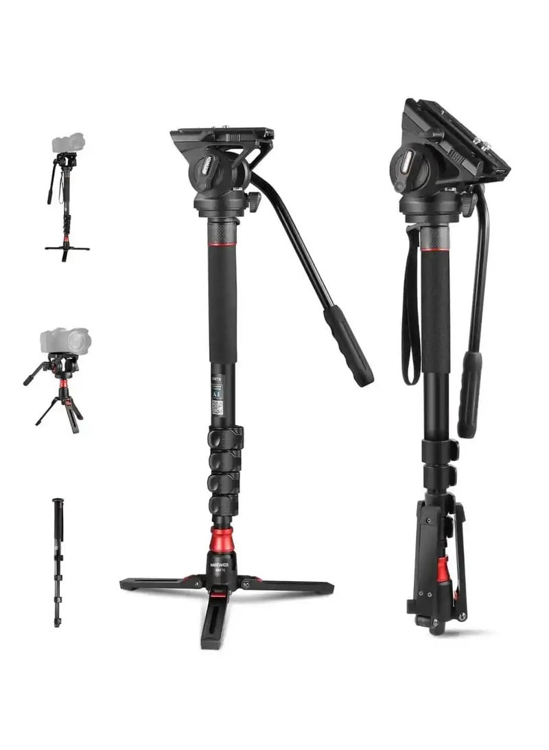 NEEWER Aluminum Alloy Monopod with Fluid Head | Professional Video Shooting & Photography Support | Lightweight, Extendable, Portable - Image 1