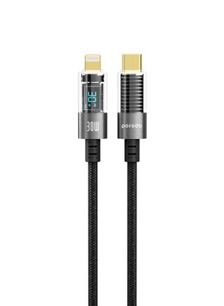 30W USB-C To Lightning 1.2 - Black and Grey