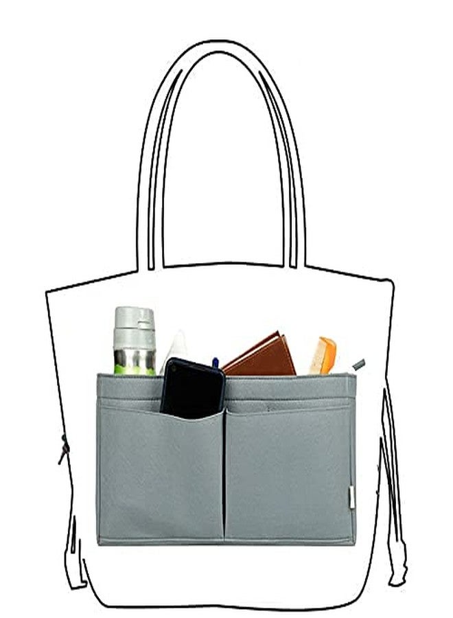 OON Bag Organizer Insert Felt Purse Insert Organizer| Designer Bag Organizer| Designer Bag Insert | Cosmetic Protector Bag (Medium, Grey) - Image 2