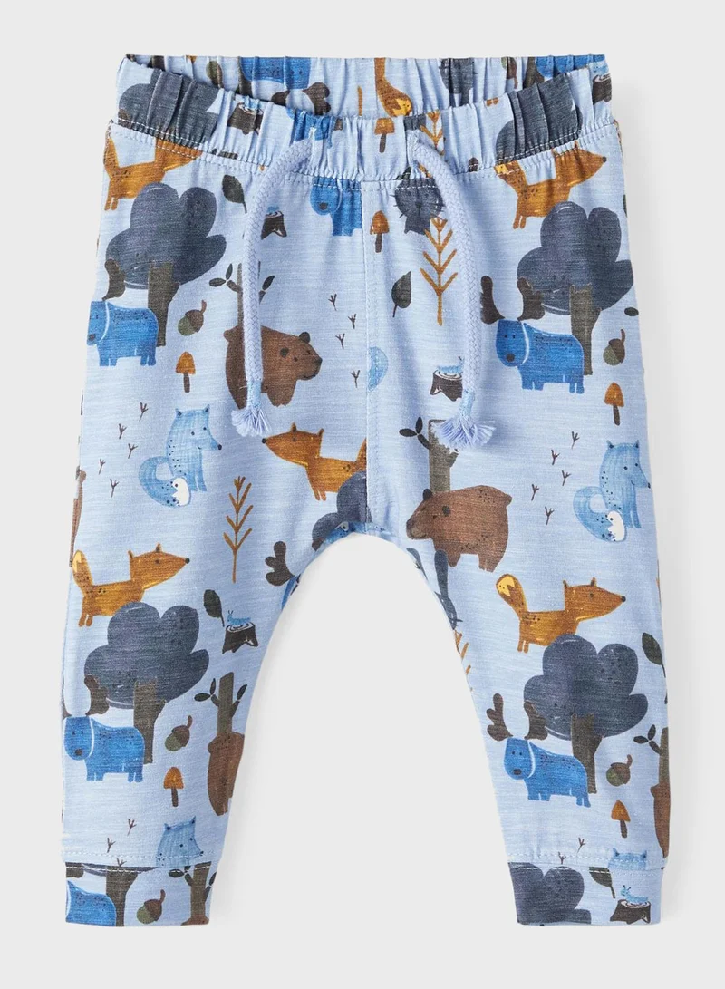 NAME IT Infant Animals Print T-Shirt & Sweatpants Set