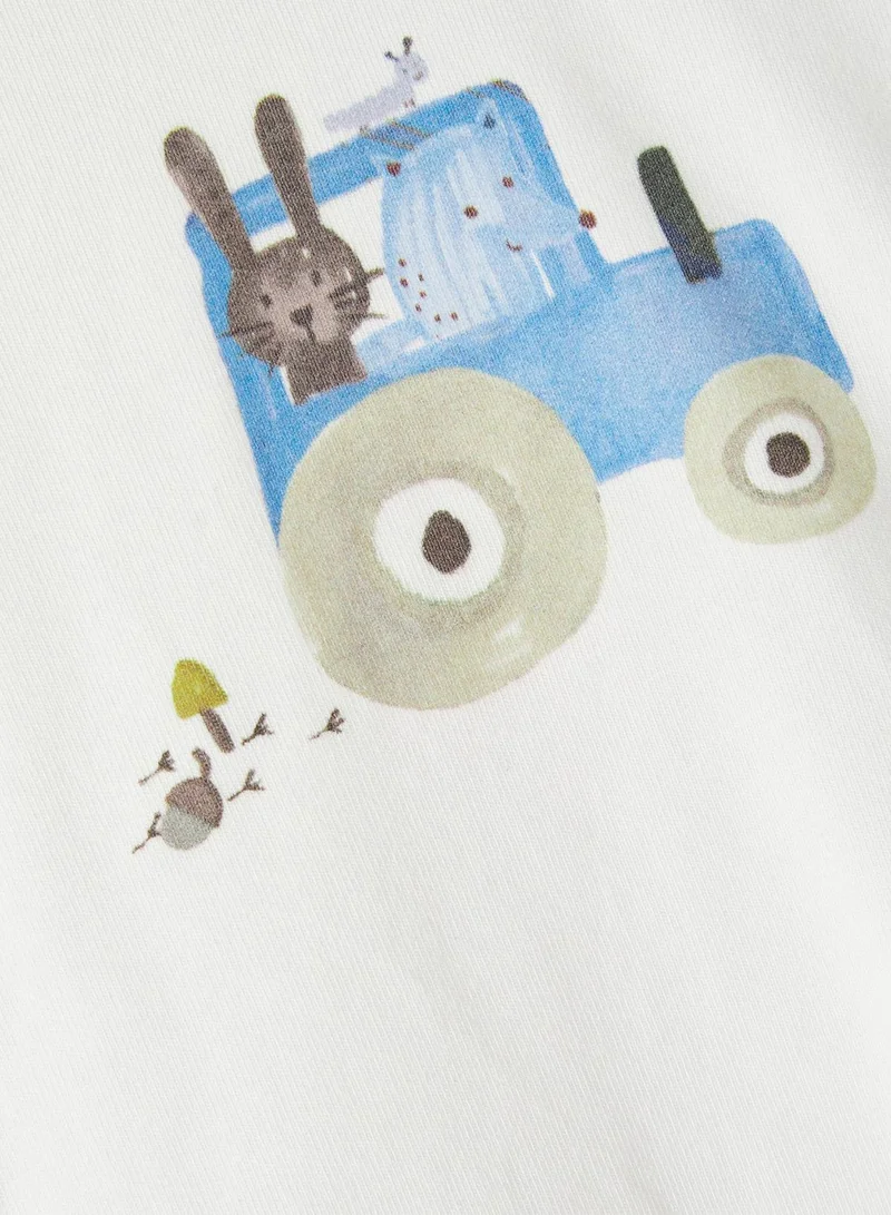 NAME IT Infant Animals Print T-Shirt & Sweatpants Set