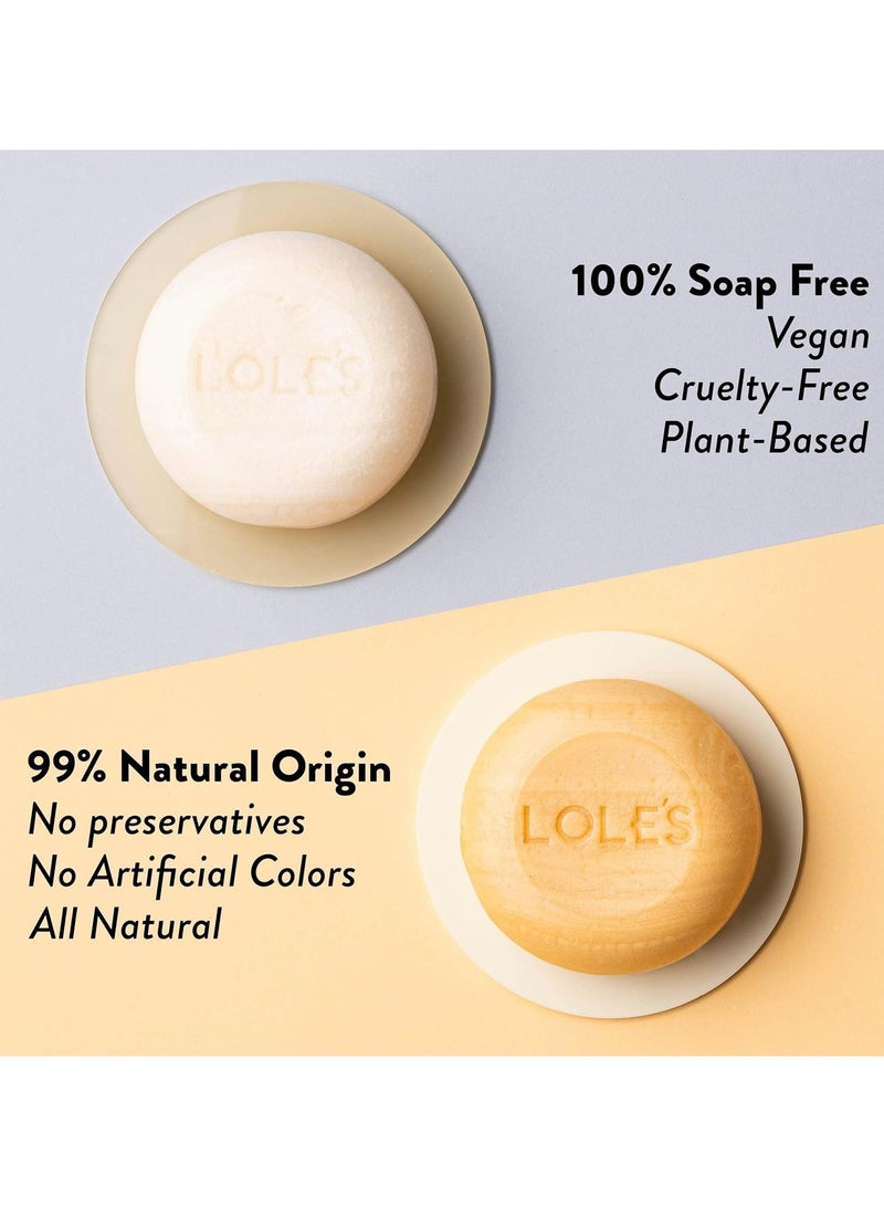 LOLE'S Shampoo Bar and Conditioner 2in1 with Coconut Oil for Volume & Strength, Moisturizes & Cleans Scalp, Travel Shampoo, Silicone Free, 100g - Image 5