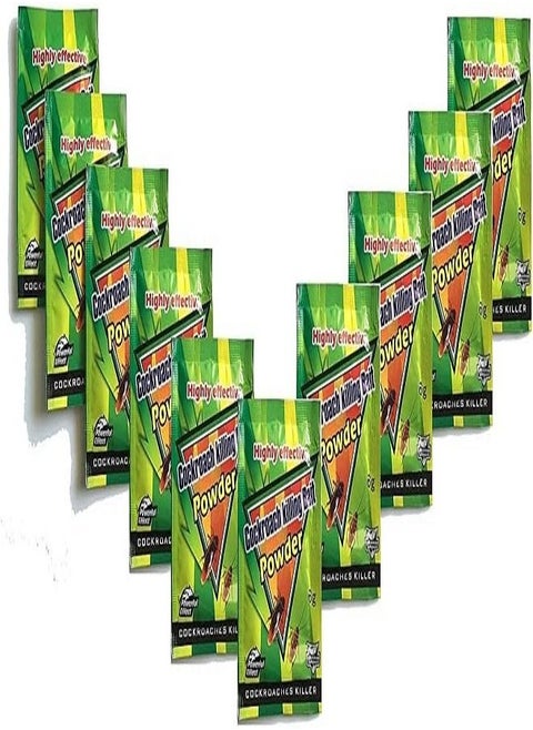 10 Pack Highly Effective Cockroach Killer Bait Powder 10x6g